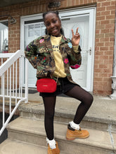 Load image into Gallery viewer, Crop Distressed Camouflage jacket
